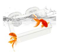 Weqizuerqi Alimentador de Pescado, Plato de alimentación de camarones,Alimentador de camarones sin Deslizamiento con Taza de succión - Suministros de acuarios Reutilizables, Placa de alimentación