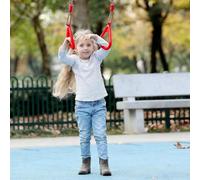 Weqizuerqi Anillas De Gimnasia para Niños,Equipo De Ejercicio De Gimnasia Antideslizante | Anillas con Correas Largas para Dominadas Y - para Niños Y Jóvenes Exterior Interior Parque Jardín Escuela