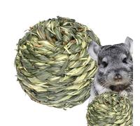 Weqizuerqi Bola de hierba, bolas para masticar conejos, juguete para masticar para conejos, Timothy Hierba, 10 x 10 cm, natural, bola de heno para masticar, bolas para conejos, cobayas, chinchilla