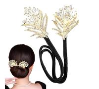 Weqizuerqi Bun Twister, alfileres trenzados para pequeños - Elegante donut Hair Maker Lazy Curler,Pinzas para el cabello gruesas, alfileres retorcidos para el hogar, dormitorio, viajes, hotel,