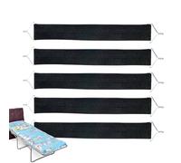 Weqizuerqi Cinturones de repuesto para silla reclinable, juego de 5 cinturones reforzados antigrietas para silla de salón, fuertes correas elásticas de carga para patio al aire libre, playa, jardín