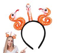 Weqizuerqi Diadema De Serpiente,Diadema De Serpiente De Mascotas,Linda Diadema con 3 Serpientes de Dibujos Animados - Tocados festivos de mascotas del Festival de Primavera para cumpleaños, Año Lunar