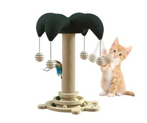 Weqizuerqi Griffoir para gatos - Rascador de sisal para gatitos - Circuito de bola rodante de juguete de escalada para gatos grandes en casa