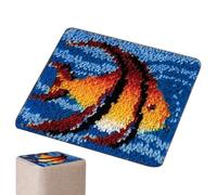 Weqizuerqi Kit de fabricación de alfombras con gancho de pestillo | Kit de fabricación de alfombras de 11.81 x 11.81 pulgadas, kit de gancho de hilo, hilo de aguja, proyecto de manualidades multiusos