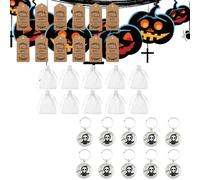 Weqizuerqi Llavero espeluznante | Juego de 12 calaveras llaveros de Halloween,Lindo colgante con , decoraciones Accesorios para mochila, bolsa de fiesta escolar, Navidad