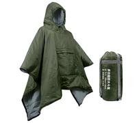 Weqizuerqi Manta Vestible para Exteriores,Equipo de Supervivencia para Clima Frío | Manta Poncho para Camping en Exteriores,para Entusiastas del Senderismo, Montañismo, Exploración, Excursión y