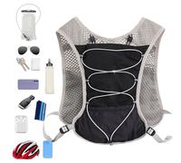 Weqizuerqi Mochila de hidratación Running, Mochila de agua para carreras, chaleco de carreras impermeable de 5 l, reflexivo, equipo de deporte ajustable de secado para ciclismo, senderismo,