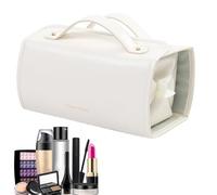 Weqizuerqi Neceseres Grandes para Mujer, Neceser de Maquillaje con Compartimentos | de Maquillaje Grande Enrollable con 4 s extraíbles con Cremallera de PVC,Asas portátiles, Organizador de de