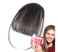 Weqizuerqi Pony - Extensiones de pelo humano con clip en flequillo, con flecos de color natural, red interna, ampliamente utilizado y perfecto para cualquier ocasión
