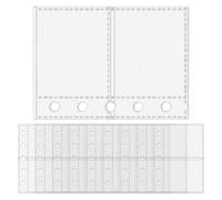 Weqizuerqi Protectores de página transparentes M5 con 5 anillas para documentos, fundas para tarjetas para gerentes de proyectos, oficina, artistas, calcomanías, educadores, amantes de la papelería