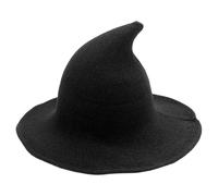 Weqizuerqi Sombrero De Bruja | Sombrero Puntiagudo de Disfraz de Bruja para Mujeres - Accesorios Disfraz de Peluquería para Eventos Embrujada Señoras Caza de Dulces Fiestas