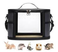 Weqizuerqi Transportin para Aves Bolsa Transportadora De Pájaros Jaula Pequeña Jaula De Viaje para Loros con Bolsillos Laterales con Correa para El Hombro para Guacamayos Loros Pájaros Hámsteres