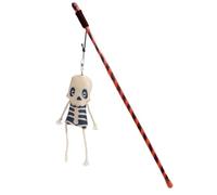 Weqizuerqi Vara De Juego para Gatos - Juguete Halloween para Gatitos - Ejercicio y Diversión con Calabaza Fantasma para Interior y Exterior