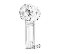 Weqizuerqi Ventilador de mano portátil, compresor de hielo transparente semiconductor turbina aire acondicionado | Recargable por USB, 3 ajustes de velocidad, ventilador de mano creativo de