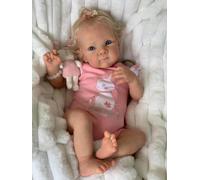 WEQNT Reborn Baby Niña 17 pulgadas - Muñeca de Silicona Completa Realista Con Cabello Muñeca Bebé Reborn Baby Realista, 48CM Reborn Baby Niña Como Real