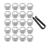 WEQTYSAB 20 Piezas Tapa De Tuerca De Rueda, para Ford KUGA 2008-2012 Tuerca De Rueda Tapa De Protección Pernos Rueda Cubierta Prueba Polvo Antirrobo Proteger,C-19MM