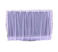 WEQYFDC A prueba de polvo televisión LCD Cubra el hilo la flor púrpura rosa 32 "36" 40 "46" 50 "55" 60 "65" pulgada televisor Protector pantalla montado en pared Cubrir(Flower 32to37inch)