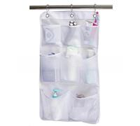 WEQYFDC Bolsa de Almacenamiento Colgante con 8 Bolsillos for Ducha, Organizador Malla Secado rápido for baño(White 8 Pockets)