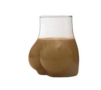 WEQYFDC Creative Cocktail Glass with Ass Shaped, Clear Drinking Glasses, Beer, Coffee Mug, Tumbler Espresso Cups, 450ml