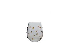 WEQYFDC Creative Glass Cup Blue Irregular Dot Glasses Design Sense Bubble Water Milk Juice Wine Shot Cute Cups(3PCS Brown)