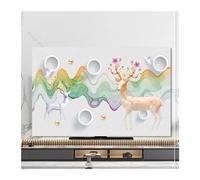 WEQYFDC Cubierta antipolvo for TV, toalla de 43 pulgadas, 55, 50, 65, cubierta LCD colgante, decoración Universal varios tamaños(09,45inch(105x63cm))