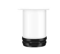 WEQYFDC Patas para Muebles 1 Pieza de Pata gabinete Ajustable Acero Inoxidable Blanco y Negro, Soporte Mesa for Muebles sofá Tubo Redondo(50-50mm White)