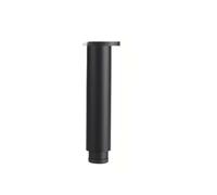 WEQYFDC Patas para Muebles Patas de gabinete Ajustables Multiusos Aluminio universales for Muebles, Patas Metal Redondas for sofá Cama, con 4 Piezas(Black-175-235MM)