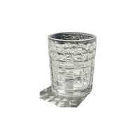WEQYFDC Striped Bud Straight Cocktail Juice Long Drink Milk Shake Cup Flask Liquor Vodka Glasses for Champagne of Wine(Rattan glass short)