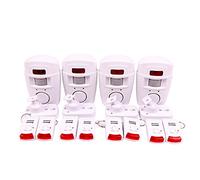 WER Alarma De Detección De Movimiento Inalámbrico Infrarrojo, Seguridad del Hogar, Garaje, Almacenamiento, Sistema De Alarma De Caravana, Fuente De Alimentación De La Batería con 2 Controles Remotos