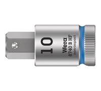 Wera 05003043001 8740 B HF Zyklop vaso de punta hexagonal con arrastre de 3/8" con función de retención, 10.0 x 38.5 mm, 10,0 x 38,5 mm