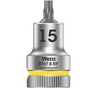 Wera 05003060001 8767 B HF Vaso de punta Zyklop TORX® con arrastre de 3/8" con función de retención, TX 15 x 35 mm, TX 15 x 35 mm