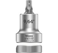 Wera 05003082001 8740 B HF Zyklop vaso de punta hexagonal con arrastre de 3/8" con función de retención, 9/64" x 35 mm, 9/64" x 35 mm