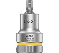 Wera 05003083001 8740 B HF Zyklop vaso de punta hexagonal con arrastre de 3/8" con función de retención, 5/32" x 35 mm, 5/32" x 35 mm