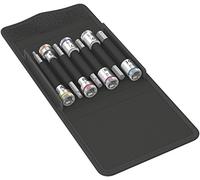 Wera 05003180001 8740 B HF 1 Juego de vasos de punta Zyklop, de arrastre de 3/8“, con función de retención para tornillos de hexágono interior, 7 piezas, 3/8", Juego de 7 piezas