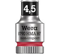 Wera 05003718001 llave de vaso zyklop con arrastre de 1/4“ con función de retención, 8790 hma hf, rojo, 4.5 mm