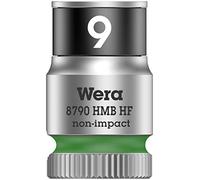 Wera 05003743001 8790 HMB Llave de vaso Zyklop con arrastre de 3/8" con función de retención, 9.0 x 29.0 mm, 9