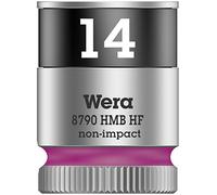Wera 05003748001 8790 HMB Llave de vaso Zyklop con arrastre de 3/8" con función de retención, 14.0 x 29.0 mm, 14