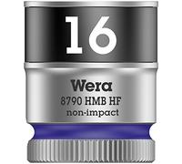 Wera 05003750001 8790 HMB Llave de vaso Zyklop con arrastre de 3/8" con función de retención, 16.0 x 29.0 mm, 16