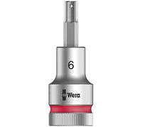Wera Vaso de punta Zyklop 8740 C HF Hex-Plus 6,0 x 60 mm con función de retención 1/2"