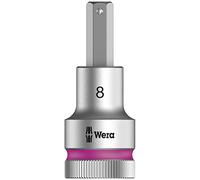 Wera Vaso de punta Zyklop 05003824001 – Hex-Plus 8 x 60 mm – función sujeta tornillos 1/2"