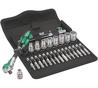 Wera 05004019001 Set de Carracas, Cuadradillo Pasante con 28 Piezas, 1/4"