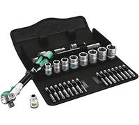 Wera 05004049001 Set de Carracas, Cuadradillo con 29 Piezas, 3/8"