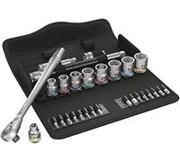 Set de llaves de vaso y puntas para atornillar 3/8" WERA 8100 SB 11 Zyklop Metal Imp 3/8" (29 piezas)