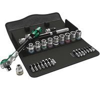 Wera 05004076001 Set de Carracas, Cuadradillo con 28 Piezas, 1/2"