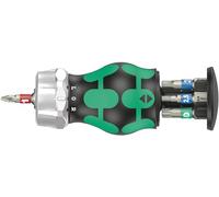 Wera 05004185001 Bicycle Set 5, Destornillador de carraca con cargador de puntas, 7 piezas