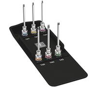 Wera 05004211001 Juego de Vasos de Punta Hexagonal con Arrastre, Función de Retención con 6 Piezas, 1/2"