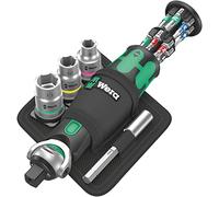 Wera 05004281001 Juego 8009 Zyklop Pocket Set 2, Juego de carracas, 18 piezas, Negro-verde