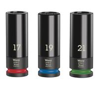 Wera 05004595001 Juego De Impacto C Con 1 Enchufe, 1/2" De Entrada, 3 Piezas
