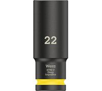 Wera 05004838001 8790 C Impaktor Deep Llave de vaso con arrastre de 1/2", Amarillo brillante, 22.0 x 83.0 mm