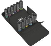 Wera 05004841001 8790 C Impaktor Deep Set 1, Juego de llaves de vaso, 11 piezas, Negro